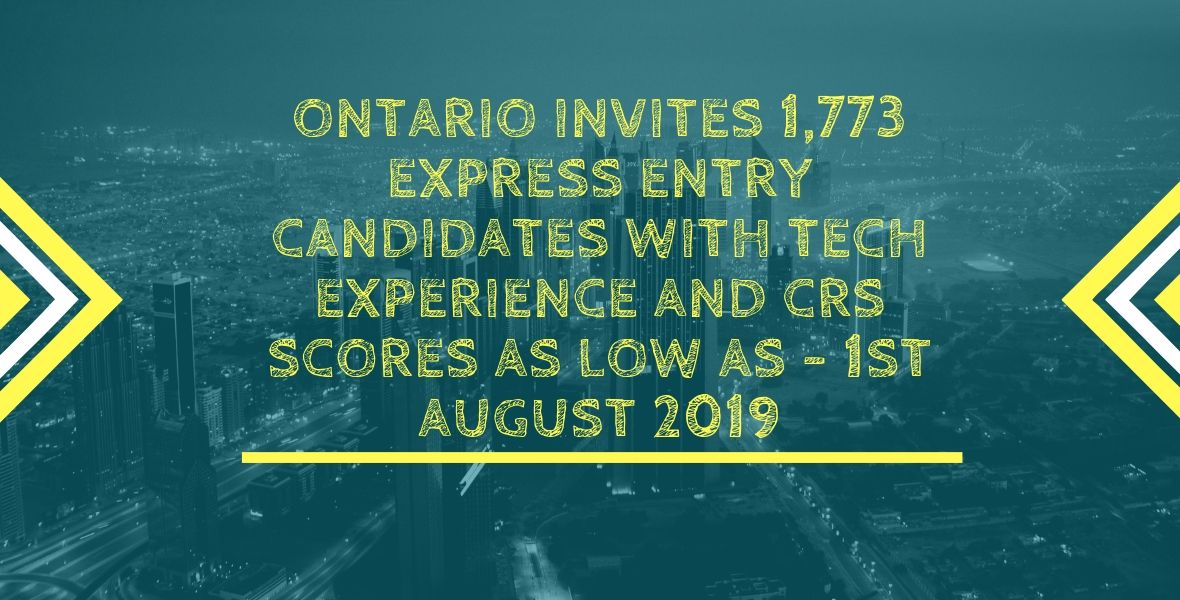 Ontario invites 1,773 Express Entry candidates