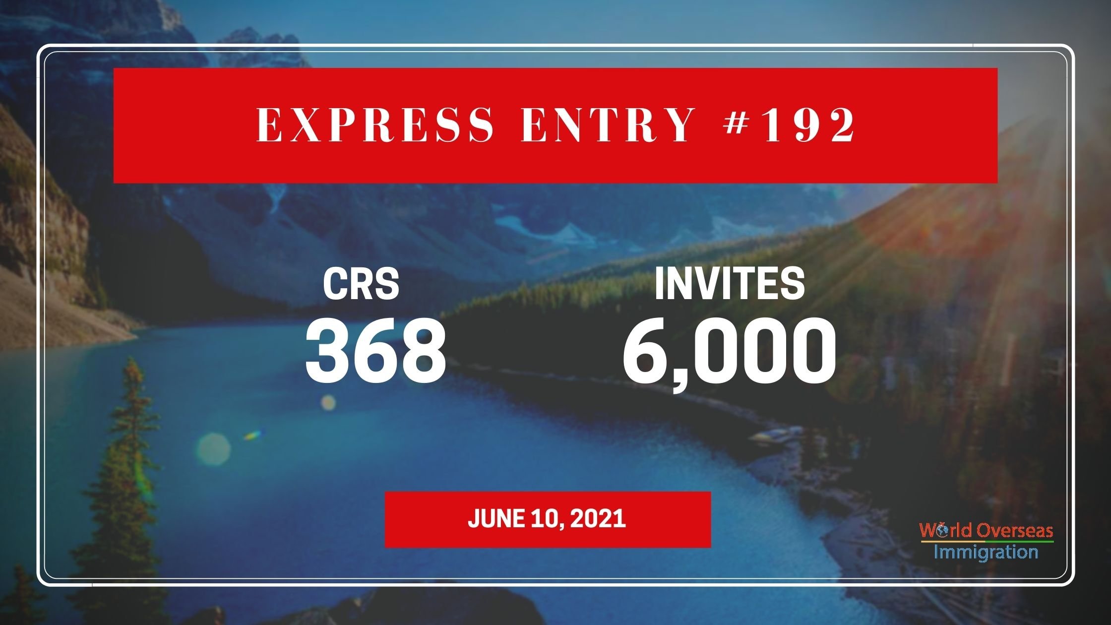 Express Entry #192: Canada invited 6,000  immigration candidates