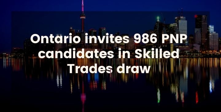 Ontario invites 986 PNP candidates