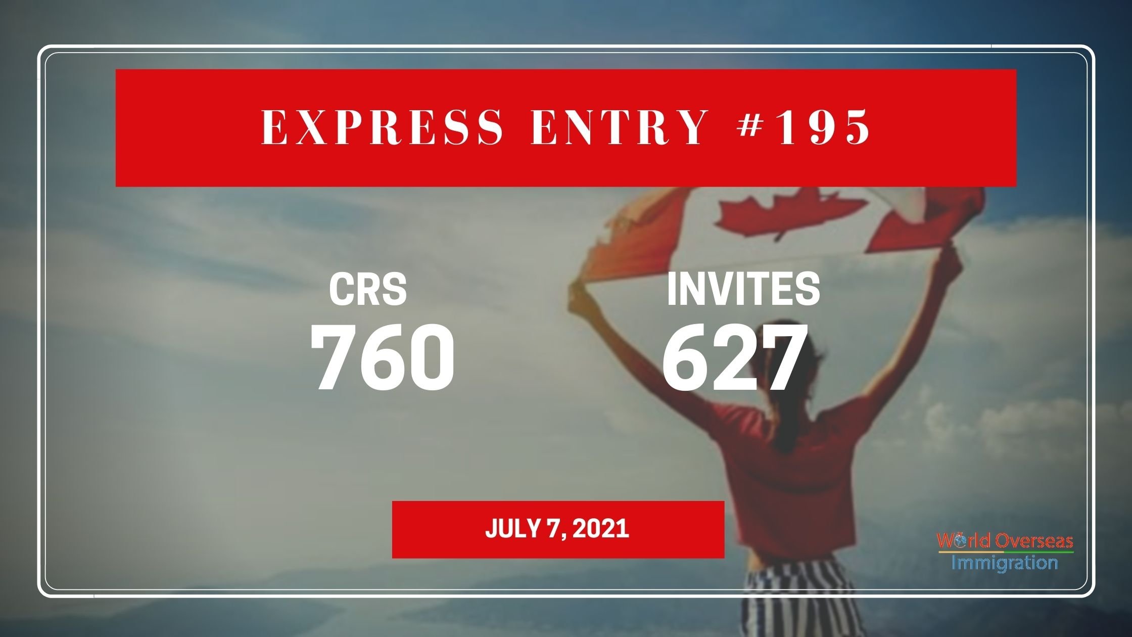 627 PNP candidates invited with CRS 760 under Express Entry- 7th July 2021