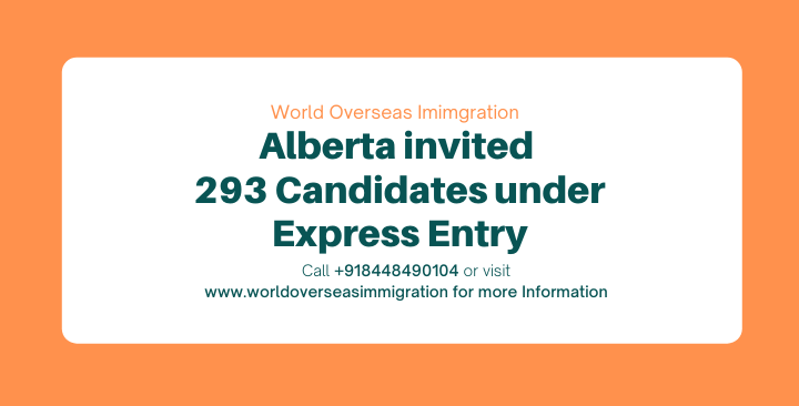 Alberta invited 293 candidates under Express Entry