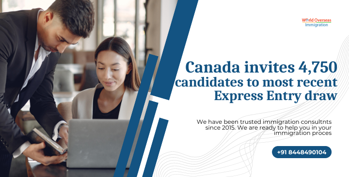 Canada invites 4,750 candidates to most recent Express Entry draw